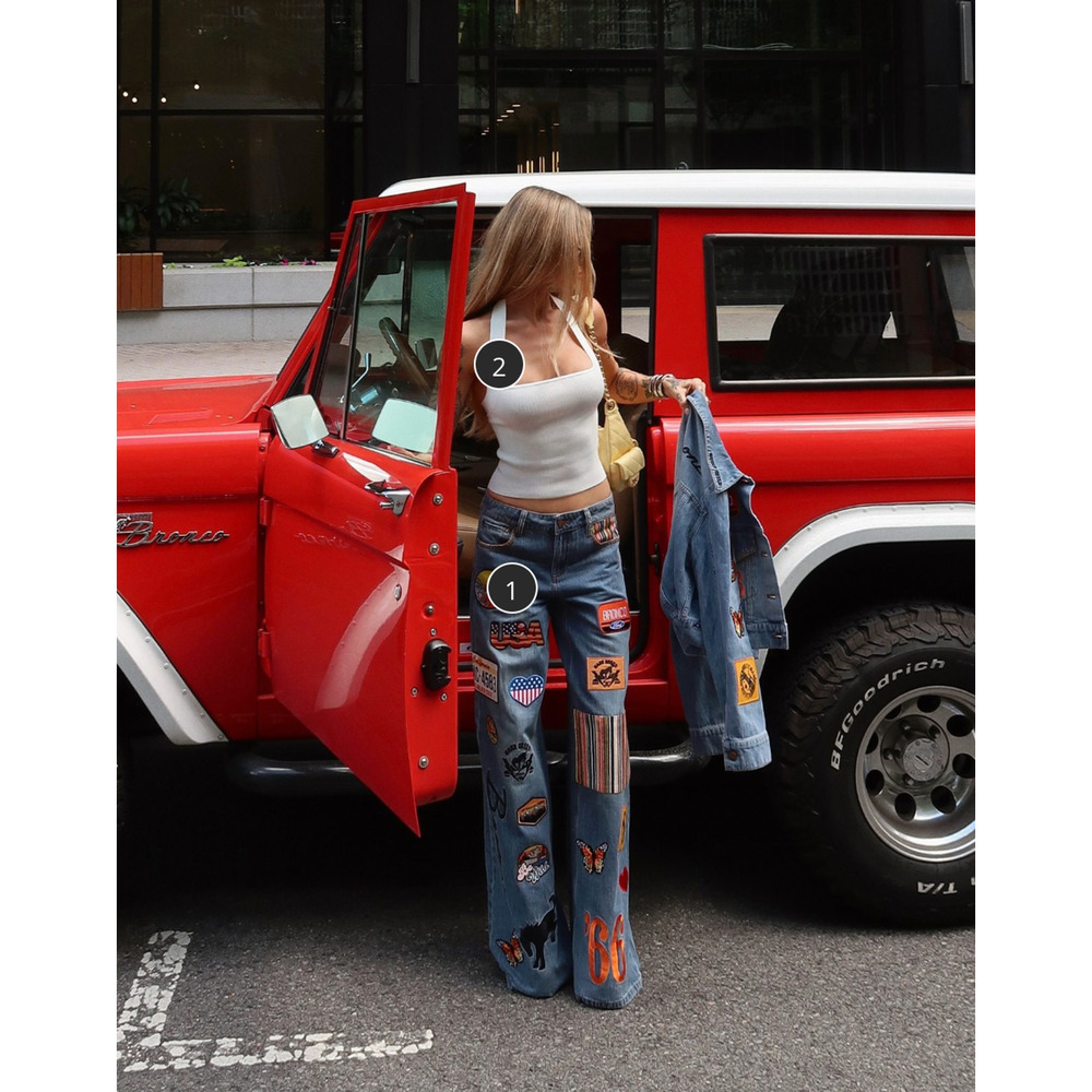 sold Alice + Olivia X BRONCO TRISH JEAN 27 - Picture 3 of 16